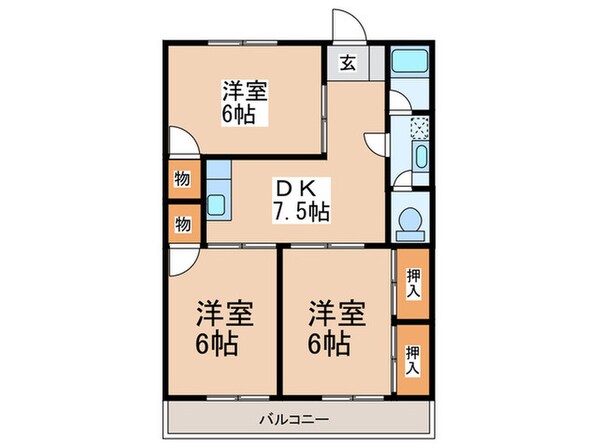 花畑ﾊｲﾂの物件間取画像